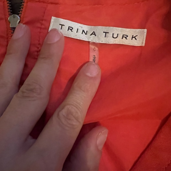 NWOT Trina Turk Women's 6 NWT Dress in Padoga Red Sheath $168 - Picture 7 of 7